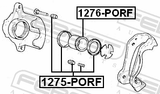 Febest 1276-PORF Front Caliper Piston D60