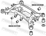 Febest BMAB-G01RDM Rear Differential Bushing (Hydro)