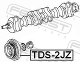 Febest TDS-2JZ Crankshaft Pulley 1JZGE/2JZGE/2JZGTE
