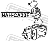 Febest NAH-CA33 Air Cleaner Hose