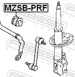Febest MZSB-PRF Front Stabilizer Bar Bush D22