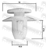 Febest 88570-098 Retainer Clip