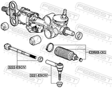 Febest 3222-ESCIV Steering Tie Rod