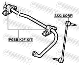 Febest PGSB-K0F-KIT Front Stabilizer Bar Bush Kit (Set Of Two) D23