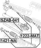 Febest 1421-NA Steering Tie Rod End