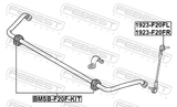 Febest BMSB-F20F-KIT Front Stabilizer Bar Bush Kit D24.2
