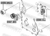 Febest 0587-BK Pulley Tensioner Kit