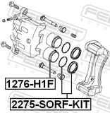 Febest 1276-H1F Front Caliper Piston D42.8