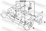 Febest NAB-363 Differential Mount Bushing