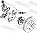 Febest 0582-BMF Front Wheel Hub