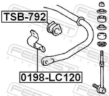 Febest TSB-792 Rear Stabilizer Bar Bush D21