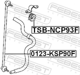 Febest TSB-NCP93F Front Stabilizer Bar Bush D23