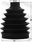 Febest 0117-NGJ10 Boot Outer CV Joint Kit 76X99X23.5