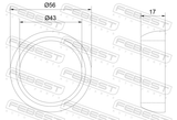 Febest 04491-001 Exhaust Pipe Seal (Ceramic Coating)