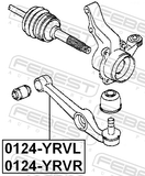 Febest 0124-YRVR Right Front Arm