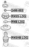 Febest RNSS-LOG Front Shock Absorber Mounting
