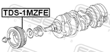 Febest TDS-1MZFE Crankshaft Pulley 1MZFE