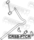 Febest CRSB-PTCR Rear Stabilizer Bar Bush D15.4