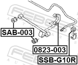 Febest 0823-003 Rear Stabilizer Link / Sway Bar Link