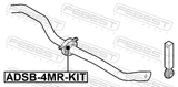 Febest ADSB-4MR-KIT Rear Stabilizer Bar Bush Kit (Set For Two Sides) D23