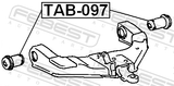 Febest TAB-097 Bushing, Front Lower Control Arm