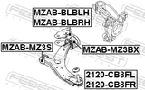 Febest 2120-CB8FR Front Lower Ball Joint Right