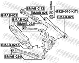 Febest 1929-010-KIT Repair Kit, Camber Adjusting Eccentric Bolt
