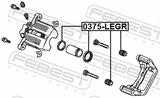 Febest 0375-LEGR Rear Brake Caliper Repair Kit (Set For One Side)