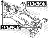 Febest NAB-299 Subframe Front Bushing