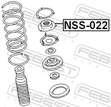 Febest NSS-022 Front Shock Absorber Mounting