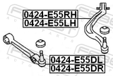 Febest 0424-E55RH Right Lower Front Arm