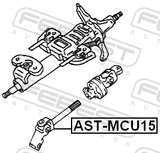 Febest AST-MCU15 Lower Intermediate Steering Shaft
