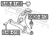 Febest SAB-B14B Rear Bushing, Front Control Arm