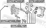 Febest 0175-GGL15F Front Brake Caliper Repair Kit (Set For Two Sides)