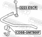 Febest CDSB-GMT800F Stabilizer Bar Bush D31.8