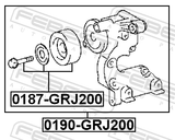 Febest 0187-GRJ200 Tension Pulley