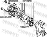 Febest 1476-ACTF Front Caliper Piston D45