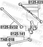 Febest 0125-SV32 Rear Transverse Link