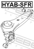 Febest HYAB-SFR Rear Arm Bushing