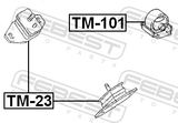 Febest TM-23 Front Engine Mount