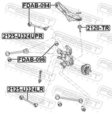 Febest FDAB-096 Rear Knuckle Bushing