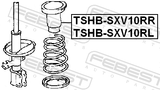 Febest TSHB-SXV10RL Rear Left Shock Absorber Boot (Set For One Side)