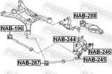 Febest NAB-288 Bushing, Rear Transverse Arm