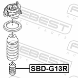 Febest SBD-G13R Rear Shock Absorber Jounce Bumper
