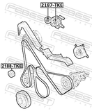 Febest 2187-TKE Tension Pulley