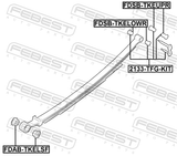Febest FDAB-TKELSF Rear Leaf Spring Bushing