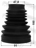 Febest 2715P-XC Boot Inner CV Joint Kit Pvc 91X100X47.8