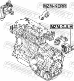 Febest MZM-GJLH Left Engine Mount