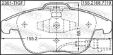 Febest 2301-TIGF Pad Kit, Disc Brake, Front (With Anti Squeal Shim)