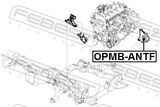 Febest OPMB-ANTF Front Engine Mount Bushing
